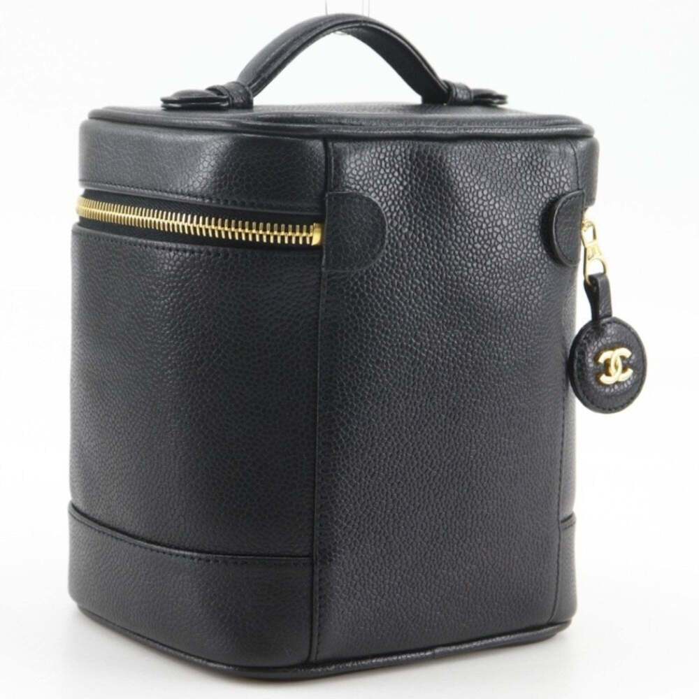CHANEL Black Caviar Leather Logo Pouch - Picture 3 of 13